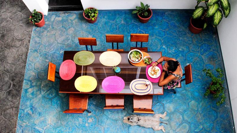 Hostal Azul Y Blanco Santa Cruz Huatulco Bagian luar foto